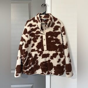 Ariat Cow Print Sherpa Jacket